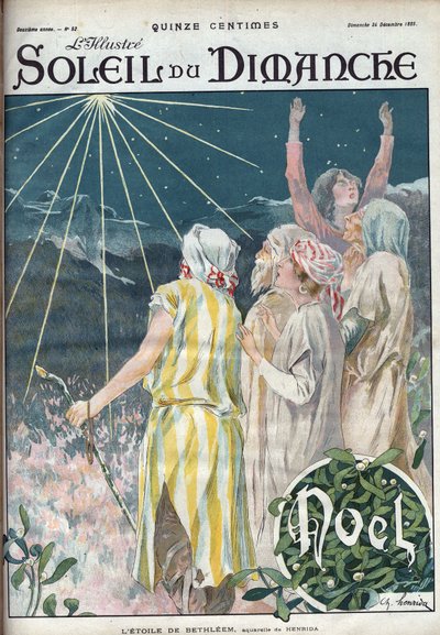 Betlehemsstjernen. Indgravering i "The Sun-on-Sunday", 26. december af Unknown artist