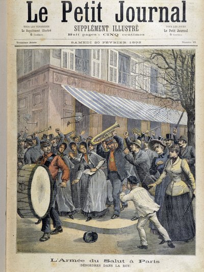Frelsens hær i Paris (uorden på gaden) - i "" Le Petit Journal"" af 20/02/1892 af Unknown artist