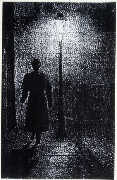 Atmosfæren i Londons gader om natten, slutningen af det 19. århundrede af Unknown artist