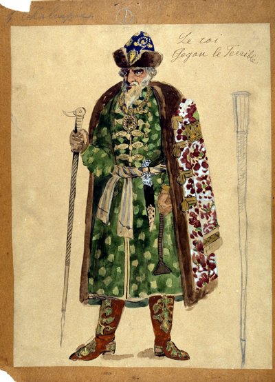 Kongens karakter i operaen "Prins Igor"" af Alexander Borodine (1833 - 1887). af Unknown artist