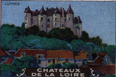 Slottene i Loire: slottet i Luynes, begyndelsen af det 20. århundrede (chromo) af Unknown Artist