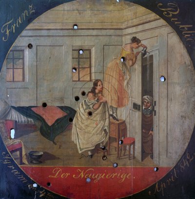 Det nysgerrige (malet mål) af Unknown artist