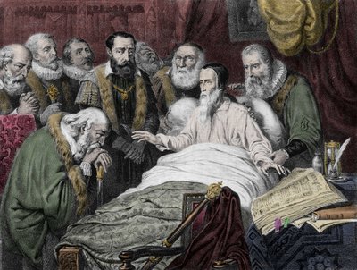 Jean Calvins død (1509 - 1564). af Unknown artist