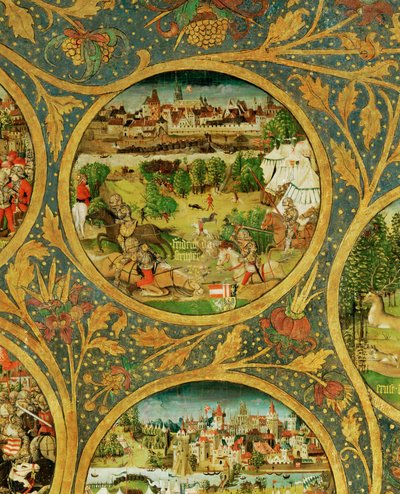 Stamtræet for de babenbergske markgrever og hertuger, de første herskere af "Ostarrichi" af Unknown Artist