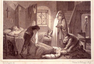 De første 2 ofre for pesten i Noja, lille by Puglia i Italien - i "" Storia d