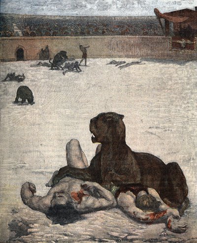De første kristne blev martyrdøden af romerne i det 1-2. århundrede. af Unknown artist