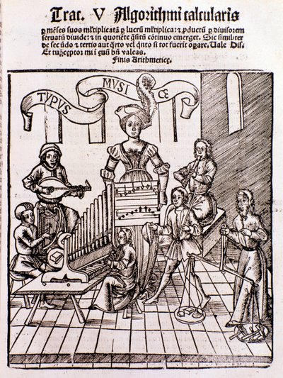 Den liberale kunst: Musik (gravering af Unknown artist