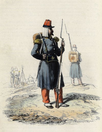 Den franske hærs lette infanteri under ekspeditionen i Algier i 1830, I "" L