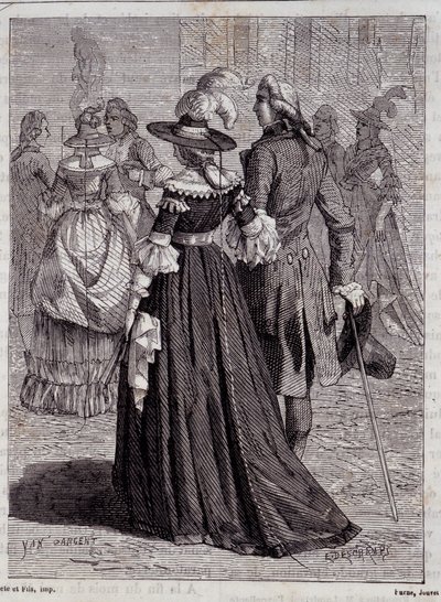 Lynhatten fra damerne i Paris i 1778 - i "" Videnskabens vidundere"" af Louis Figuier af Unknown artist