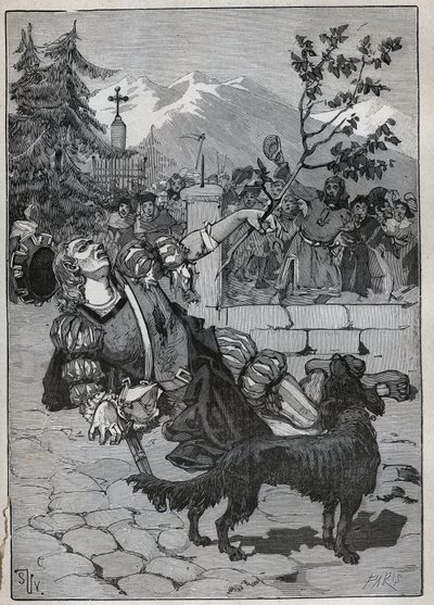 Fribourgs lindetræ: en soldat fra Helvetic Confederation kom til Fribourg for at meddele Schweiz