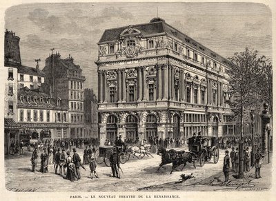 Det nye renæssanceteater i Paris i 1873. af Unknown artist