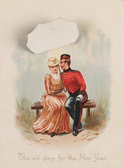 ?Den gamle historie til nytår?, nytårskort, 1885 ca af Unknown