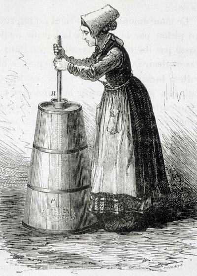 Stempelet baratte - i "" The wonders of the industry"" af Louis Figuier af Unknown artist