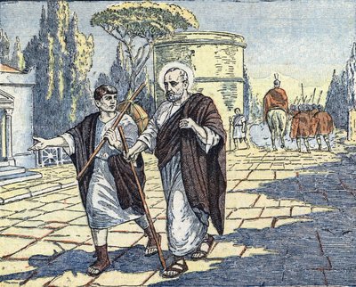 Apostlen Peters tilbagevenden til Rom fra Asien efter kejser Claudius