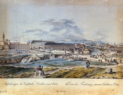 Forstæderne til Wien (Vieden) i Østrig i det 19. århundrede af Unknown artist
