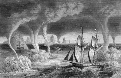 Stammene... rejser sig fra havet til himlen og frembringer frygtelige effekter. af Unknown artist