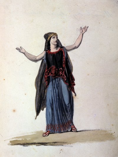 Heksen Medea efter Argonauternes cyklus. 1800-tals tegning. af Unknown artist