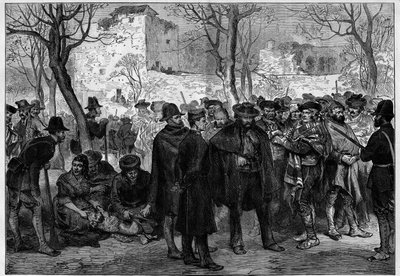 Tredje Carlistkrig (1872-1876): Carlistfanger i Alhambre i Granada. af Unknown artist