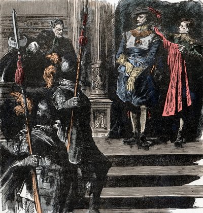 Trediveårskrig: Hertugen af Friedland trækker sig tilbage fra hæren - Trediveårskrig (1618-1648): Albrecht (Albert) von Wallenstein (Waldstein) (1583-1634) trækker sig fra embedet i spidsen for hæren, 24. januar af Unknown artist