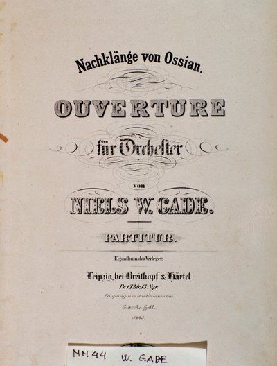 Titelblad på noderne til Souvenirs D