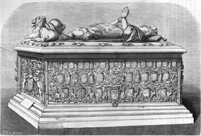 Grav af Karl den temerære hertug af Bourgogne (1433-1477). af Unknown artist