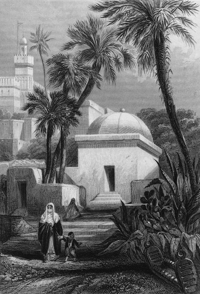 Grave af de mauriske indbyggere på en kirkegård i Algier i Bab-el-Oued af Unknown artist