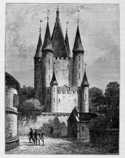 Tower of the Temple - Graving af Unknown artist