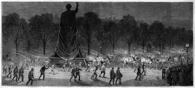 Oversættelse af statuen af Republique (Marianne i bronze, 9,50 m høj), fra hr. Thiebauts værksteder på Place de la Republique i Paris i 1883 af Unknown artist