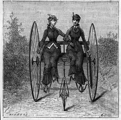Trehjulede cykler på Stanley Club-udstillingen i London, England af Unknown artist