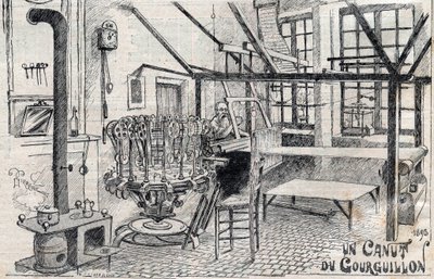 Un canut du Gourguillon (Lyon) en 1893 - indgravering i "Le Progres illustrious"" fra 1895 af Unknown artist