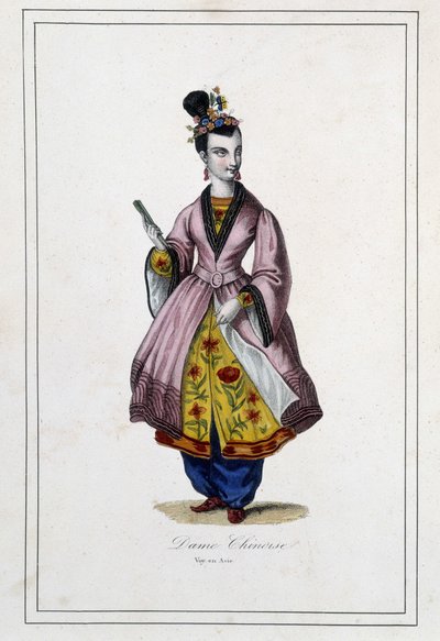 En kinesisk kvinde - i "Jordens folk"" af Fader Paul Jonhanneaud, Librairie des Bons livres af Unknown artist