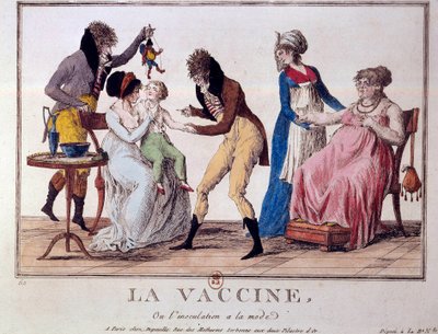 Vaccine eller podning er på mode. Stik fra begyndelsen af 1800-tallet. Paris, B.N. af Unknown artist