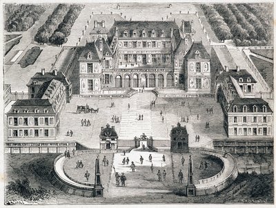 Versailles sous Louis XIII - gravering af Unknown artist