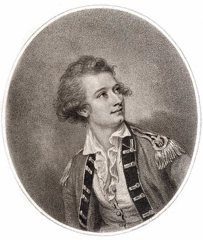 Vicente Lunardi, en italiensk aeronautiker, som foretog den første ballonstigning i England den 14. september 1784. Indgravering fra slutningen af det 18. århundrede. af Unknown artist
