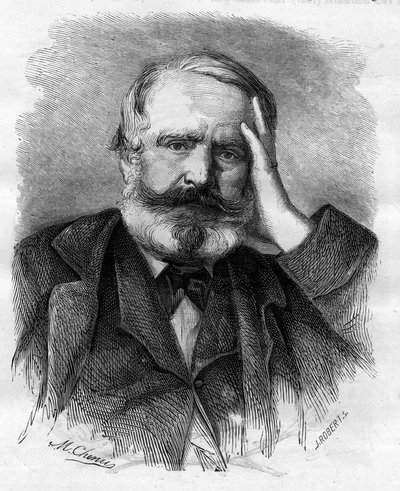 Victor Hugo (1802-1885), fransk forfatter, i 1866. af Unknown artist