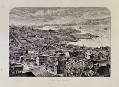 Udsigt over San Francisco i det 19. århundrede af Unknown artist