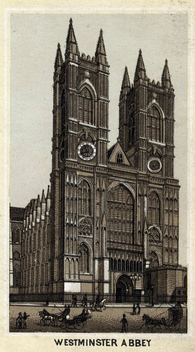 Udsigt over Westminster Abbey, London, England. af Unknown artist