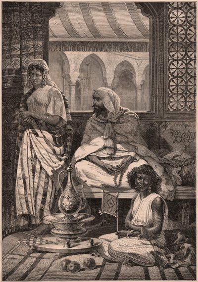 Udsigt over et harem i Tetouan, Marokko af Unknown