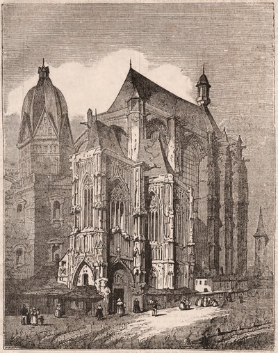 Udsigt over domkirken i Aachen, Rheinland-Westfalen, Tyskland af Unknown