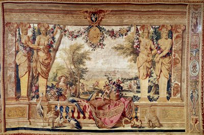 Udsigt over slottet Vincennes. 1600-tals gobelin. Paris, nationale møbler af Unknown artist