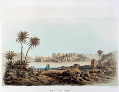 Udsigt over øen Philae i Egypten. 1800-tallets Paris, College of France af Unknown artist