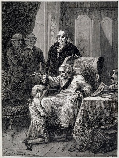 Voltaire benching Franklins barnebarn - i "" L