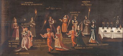 Fasanløftet (Philip den Gode og Isabella ved Fasanfesten i Lille i 1454), ca. 1500- c.1599 (olie på lærred) af Unknown artist