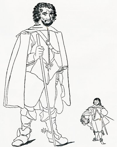 Walter Parsons og Sir Jeffrey Hudson, fra The Strand Magazine udgivet i 1894. af Unknown artist