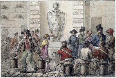 Vandbærere ved springvandet af Unknown artist