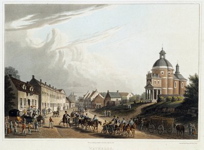 Waterloo: konvoj af franske kanoner tilbage fra fronten, 24. juli af Unknown artist
