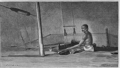 Vævning i Indien: Væverens metier. af Unknown artist