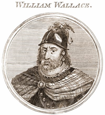 William Wallace. Skotsk kok 1270-1305. Gravering 1800-tallet af Unknown artist