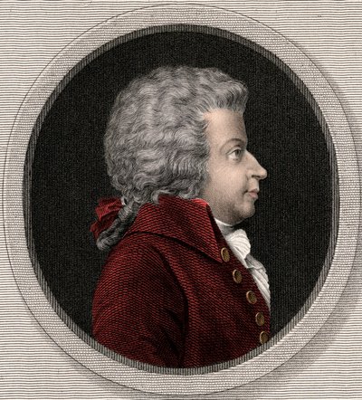 Wolfgang Amadeus Mozart 1756-1791 - stik - 1800-tallet af Unknown artist