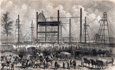 Værker af Mars-feltet i Paris i slutningen af april 1866 - indgravering af 1867 af Unknown artist